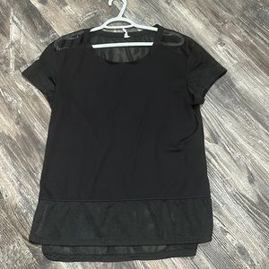 Black mesh top